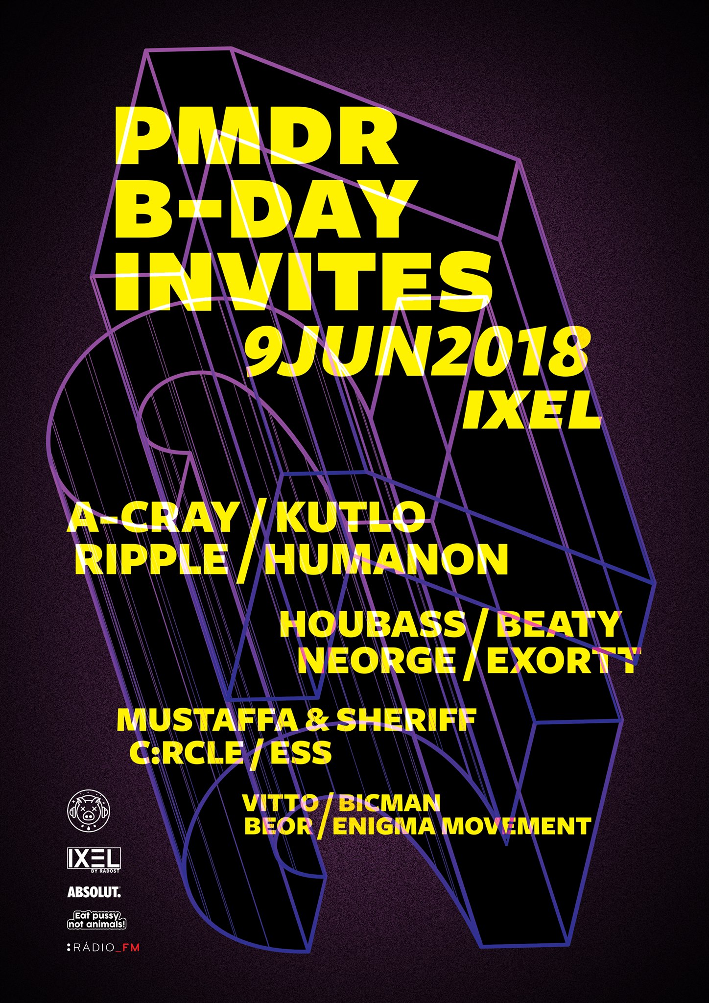 PmdR B-Day Invites with A-Cray, Kutlo, Ripple & many more